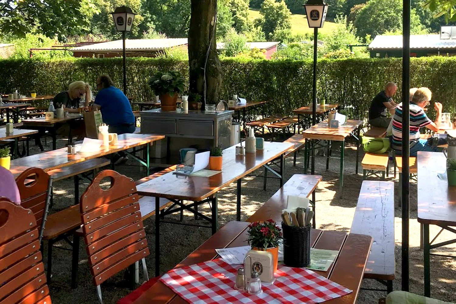 Biergarten Sitzplätze